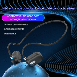 Fone de ouvido bluetooth sem fio de condução óssea