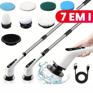 Escova de limpeza multifuncional recarregável 7 em 1