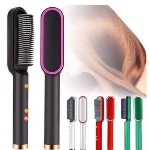 Secador de cabelo anti-frizz e pente alisador 3 em 1