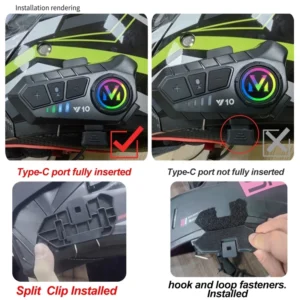 Fone de ouvido Bluetooth para capacete