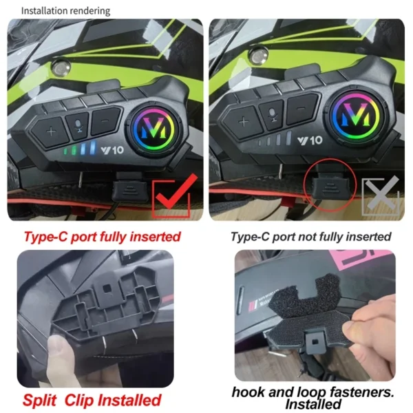 Fone de ouvido Bluetooth para capacete - Image 9