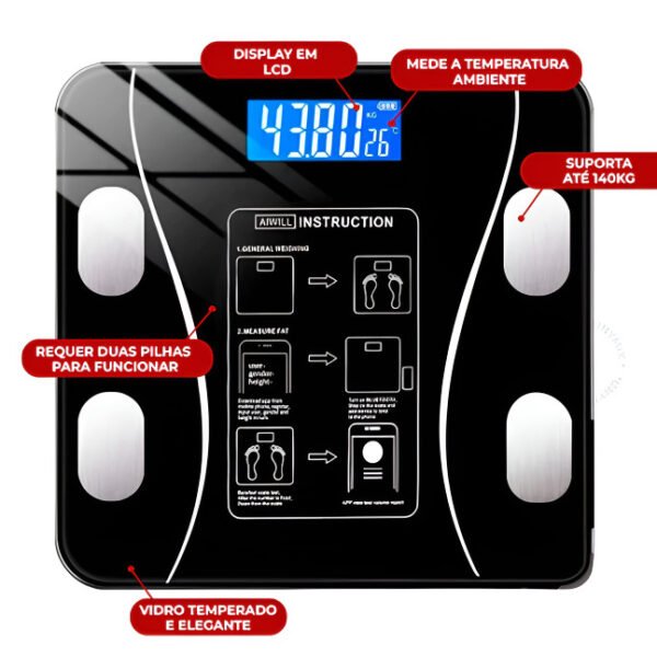 Balança digital eletrônica até 180 kg - Image 3