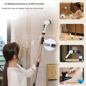Escova de limpeza multifuncional recarregável 7 em 1