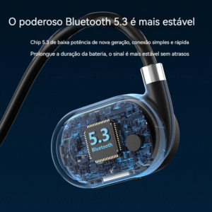 Fone de ouvido bluetooth sem fio de condução óssea