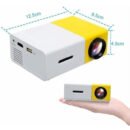 Mini Projetor LED Portátil 1080p | Amarelo-Branco