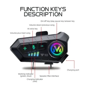 Fone de ouvido Bluetooth para capacete