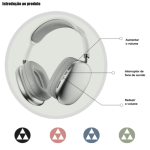 Fone de ouvido Bluetooth P9
