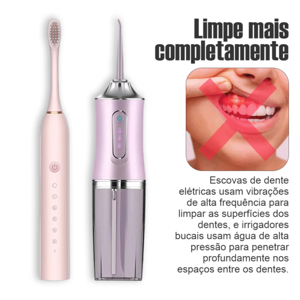 Irrigador oral + escova de dentes elétrica - Image 7