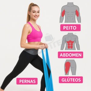 Faixa elástica + corda de resistência