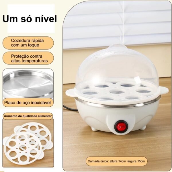 Cozedor de Ovos Elétrico Portátil Cozinha à Vapor 110V/220V - Image 4