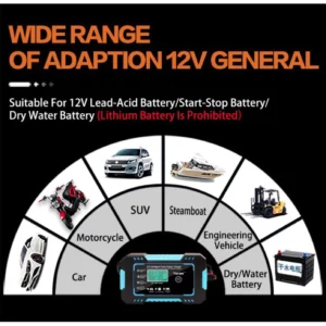 Carregador de bateria de carro inteligente 12V