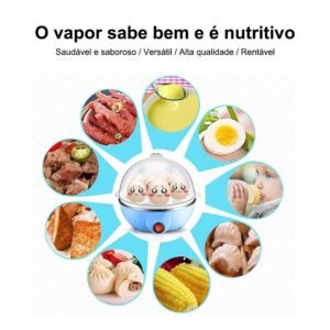 Cozedor de Ovos Elétrico Portátil Cozinha à Vapor 110V/220V